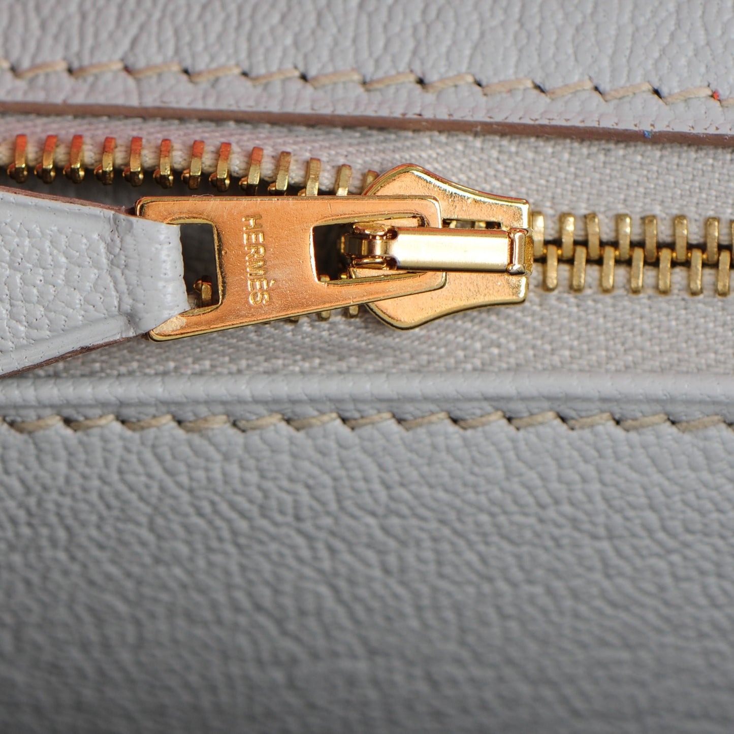 Chevre Mysore Bi-Color Horseshoe Birkin 30 Rose Lipstick Gris Perle