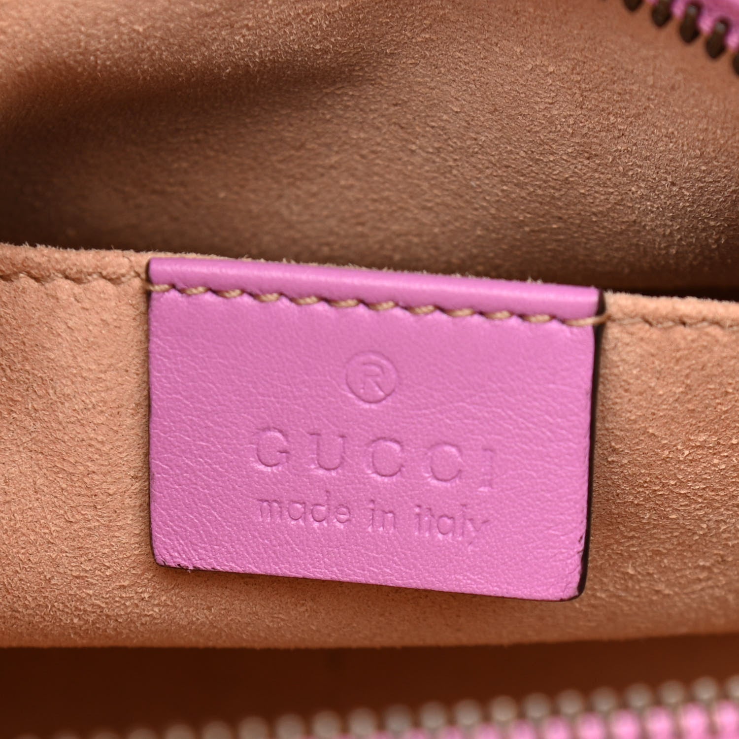 Gucci Calfskin Matelasse Mini GG Marmont Chain Shoulder Bag Candy Mousse 8 of 10