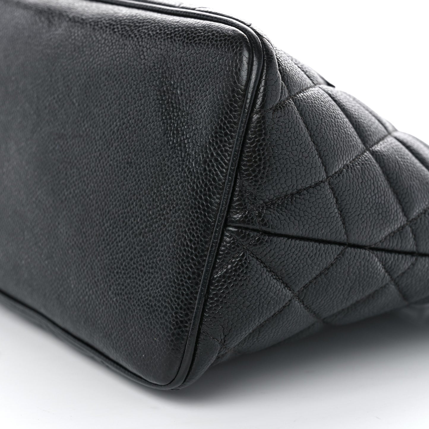 Caviar Quilted Medallion Tote Black