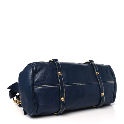 Miu Miu Vitello Lux Bow Tote Bleuette 4 of 17