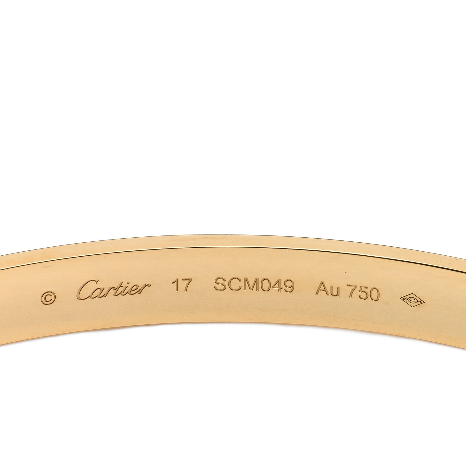 Cartier 18K Yellow Gold LOVE Bracelet 17 3 of 3