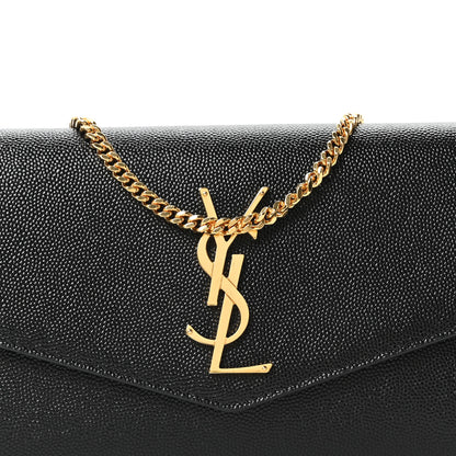Saint Laurent Grain De Poudre Uptown Chain Wallet Black 9 of 11