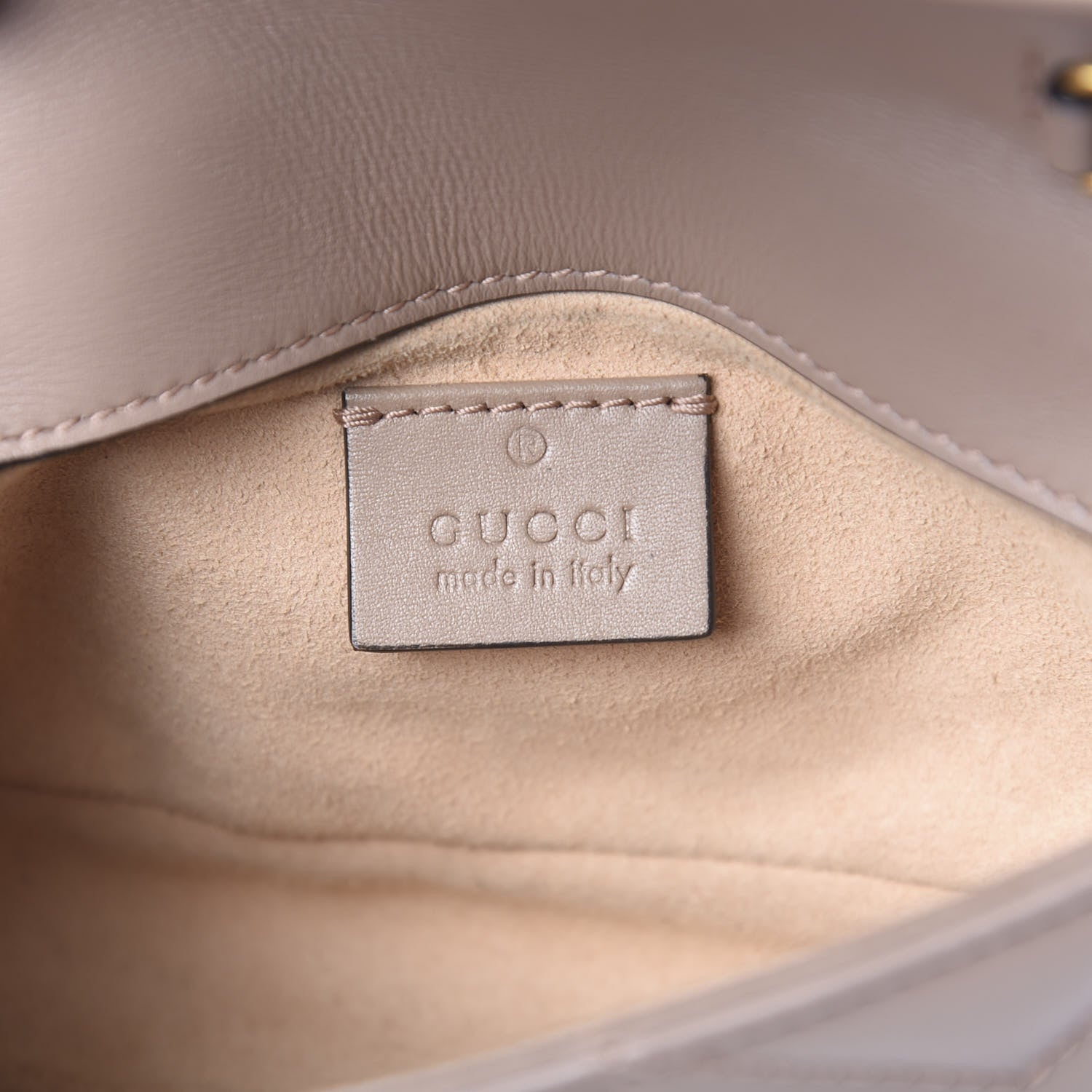 Gucci Calfskin Matelasse Super Mini GG Marmont Shoulder Bag Porcelain Rose 4 of 9