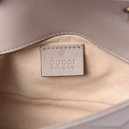 Gucci Calfskin Matelasse Super Mini GG Marmont Shoulder Bag Porcelain Rose 4 of 9