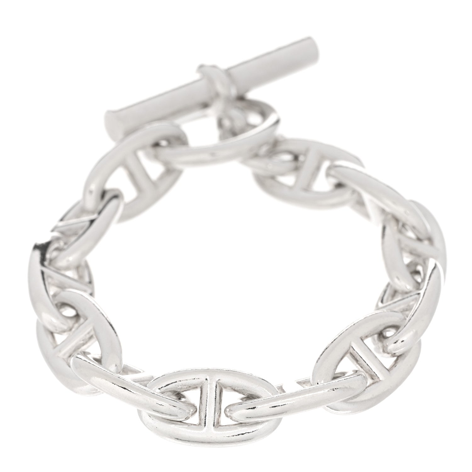Hermes Sterling Silver MM Chaine d'Ancre Bracelet 2 of 4