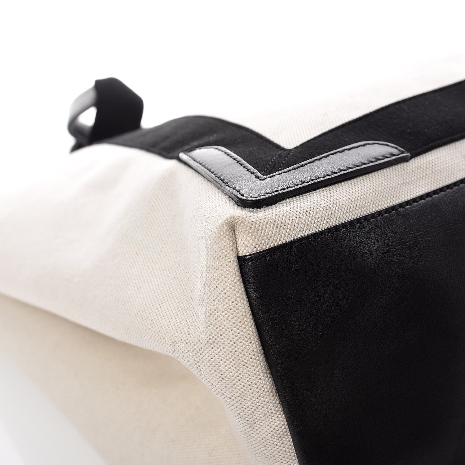 Balenciaga Cotton Canvas Calfskin M Navy Cabas Natural Black 9 of 15