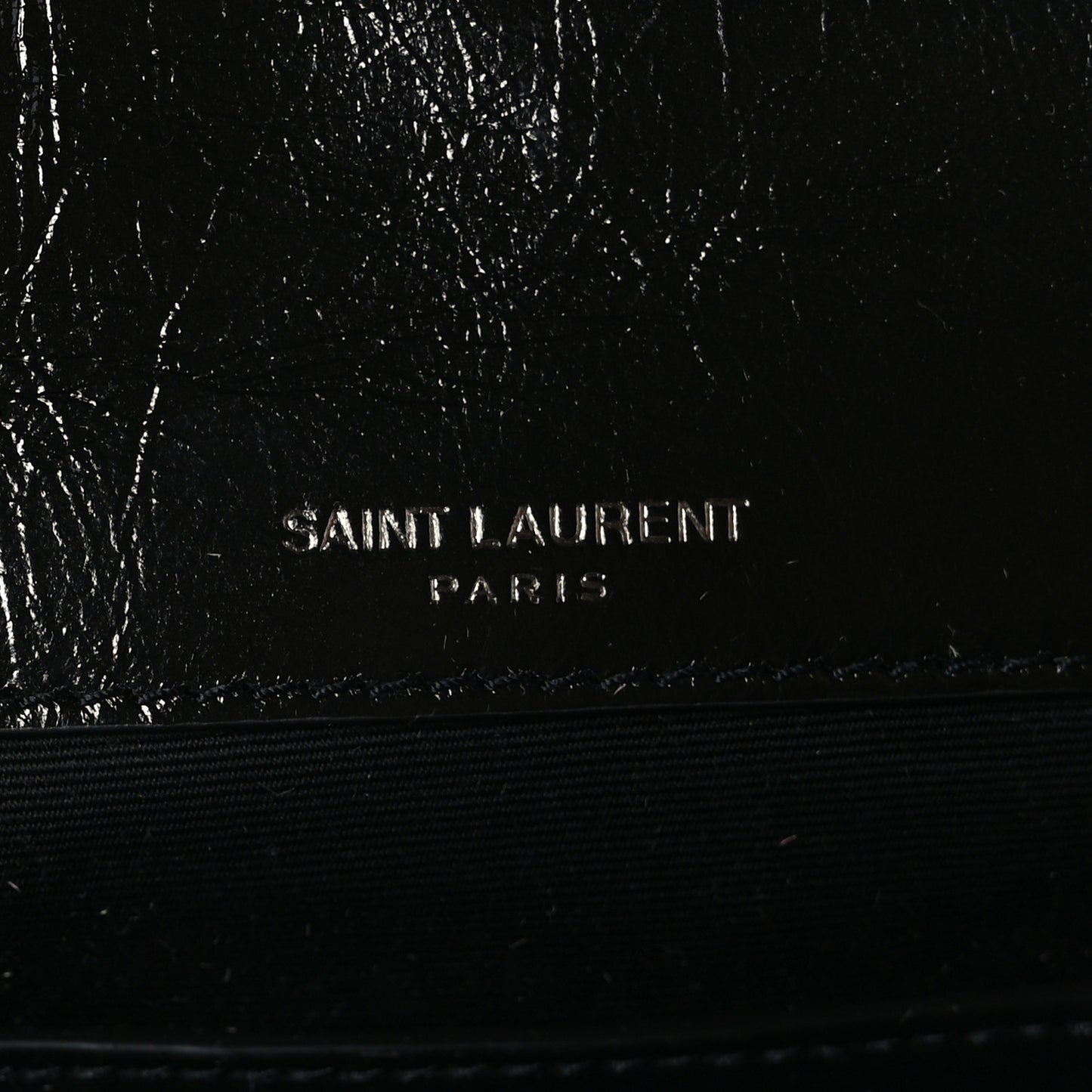 Crinkled Calfskin Matelasse Monogram Baby Niki Chain Satchel Black