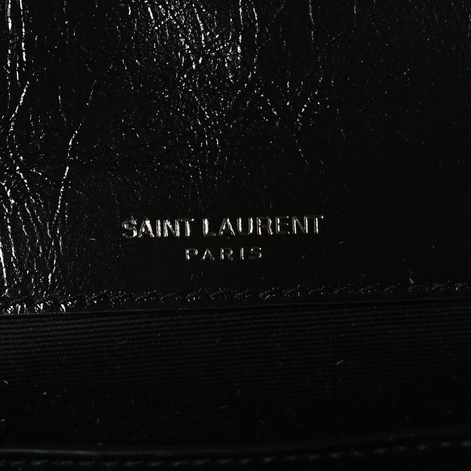 Saint Laurent Crinkled Calfskin Matelasse Monogram Baby Niki Chain Satchel Black 6 of 9