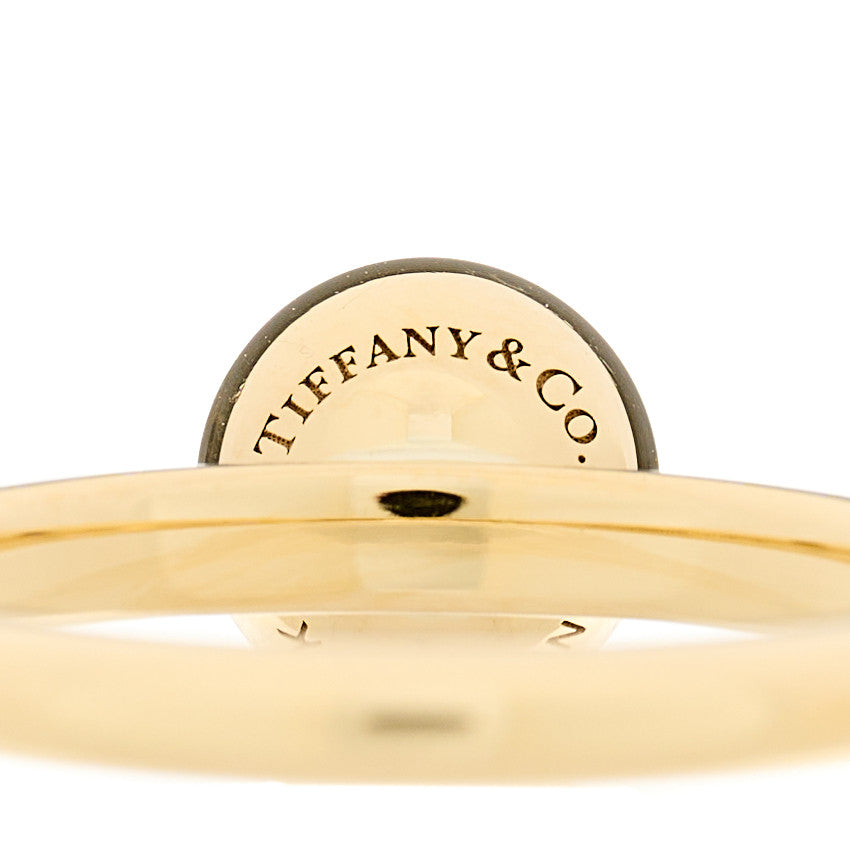 Tiffany 18K Yellow Gold 8mm Hardwear Ball Ring 54 7 5 of 8