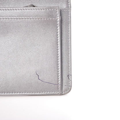 Chanel Lambskin Camellia Embossed Yen Wallet Black 18 of 22