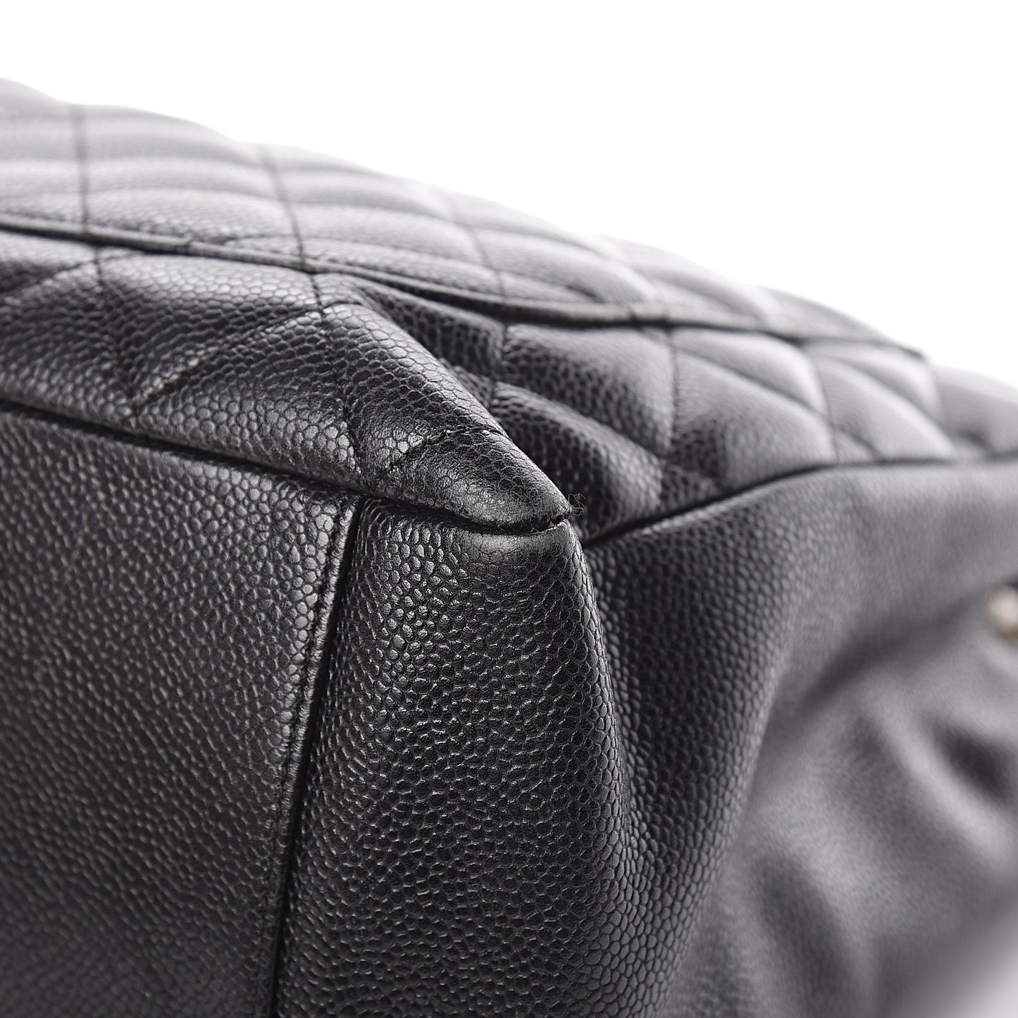Caviar Quilted Grand Shopping Tote GST Black