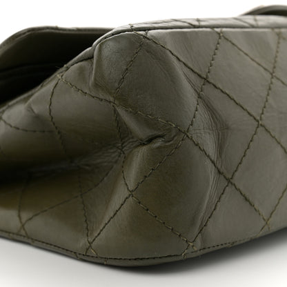 Chanel Aged Calfskin Quilted 2.55 Reissue 227 Flap Dark Green 9 of 12