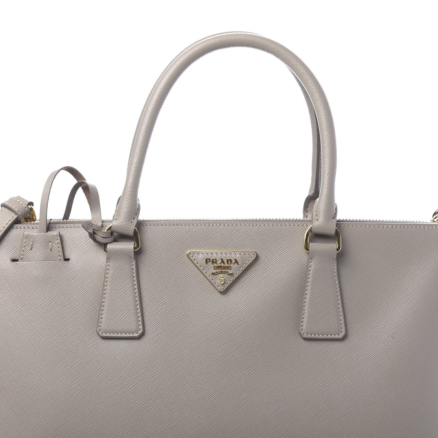 Saffiano Medium Galleria Double Zip Tote Pomice