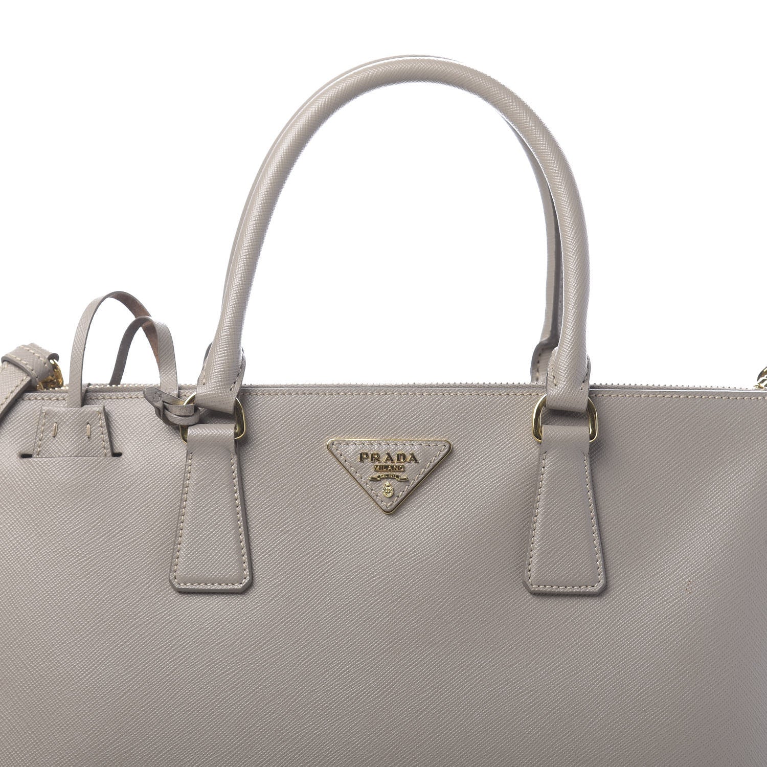 Prada Saffiano Medium Galleria Double Zip Tote Pomice 16 of 20