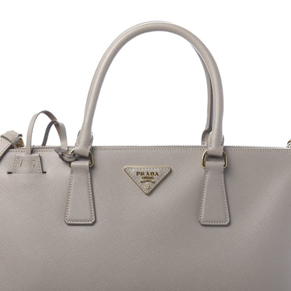 Prada Saffiano Medium Galleria Double Zip Tote Pomice 16 of 20