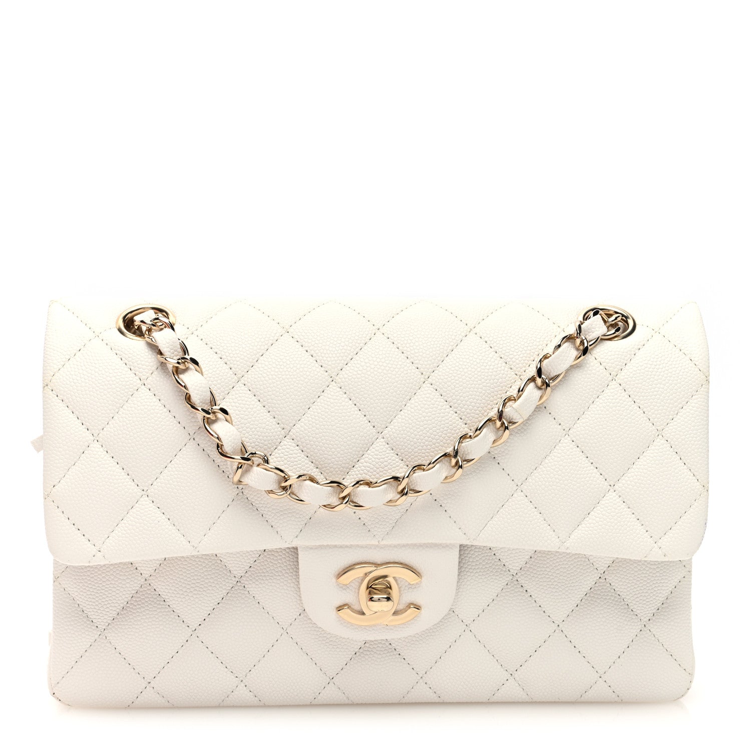 Chanel Caviar Quilted Small Double Flap White 1 of 10