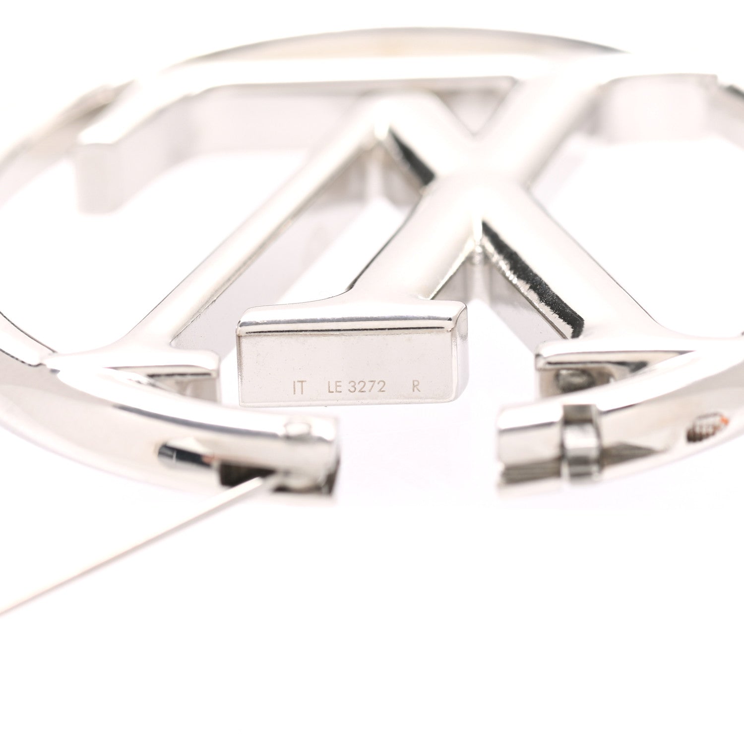 Louis Vuitton Palladium Louise Hoop Earrings Silver 6 of 7