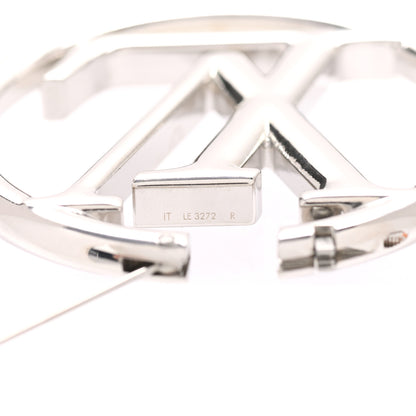 Louis Vuitton Palladium Louise Hoop Earrings Silver 6 of 7