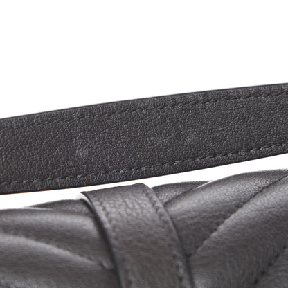 Saint Laurent Sheepskin Matelasse Chevron Monogram Medium College Bag Asphalt 7 of 10