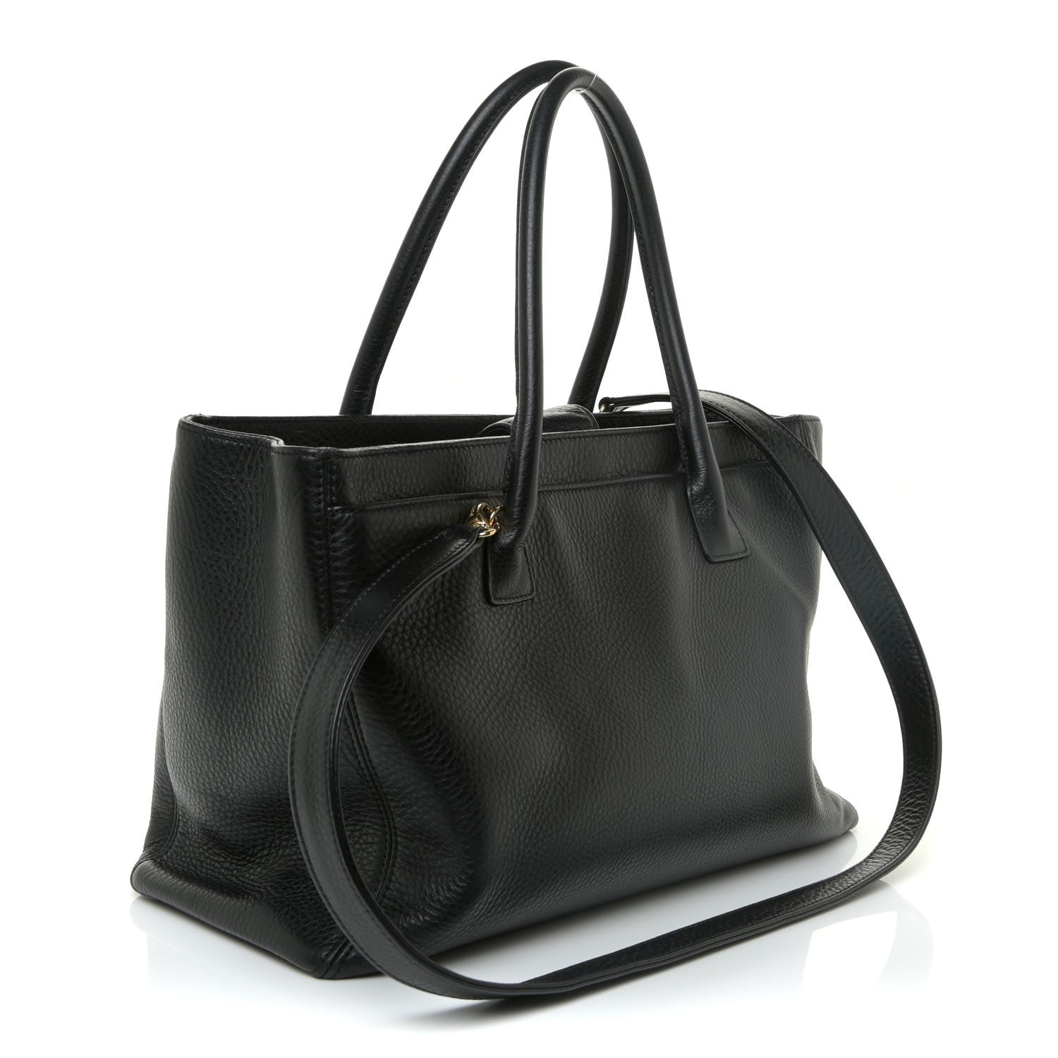Chanel Calfskin Cerf Executive Shopper Tote Black 3 of 17
