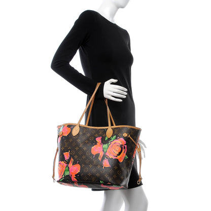 Louis Vuitton Monogram Roses Neverfull MM 2 of 10