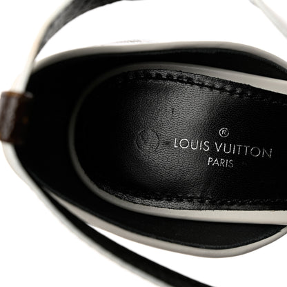 Louis Vuitton Calfskin Monogram Damier Tressage Matchmake Cross Sandals 39 White 9 of 12