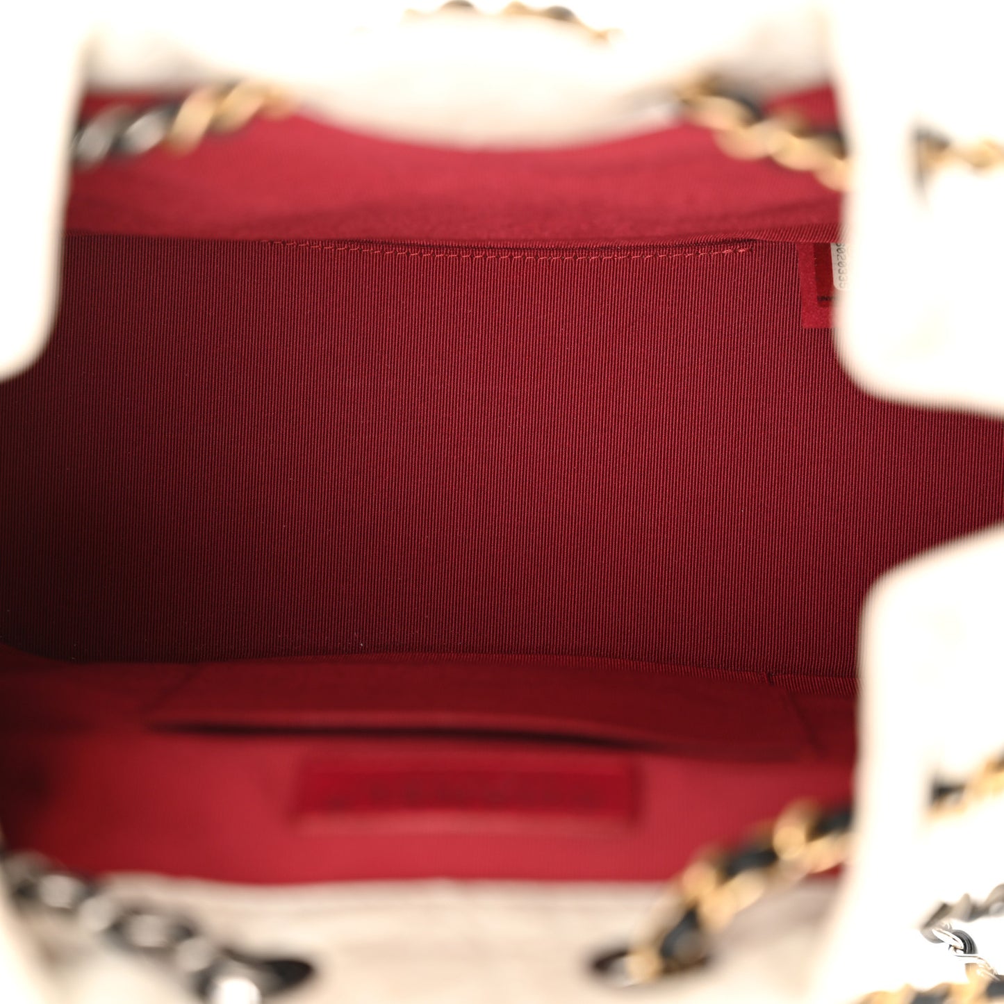 Aged Calfskin Quilted Small Gabrielle Backpack Black White