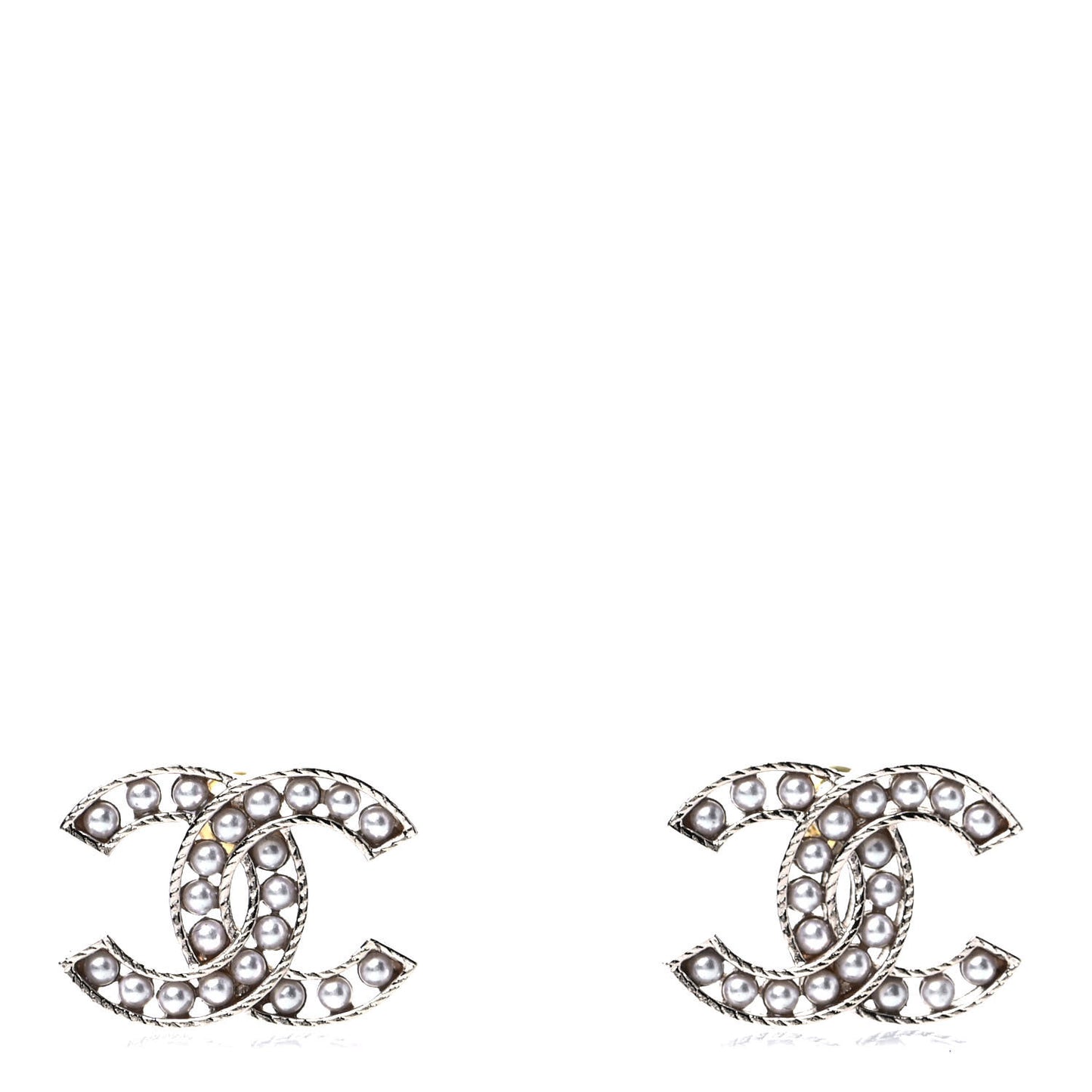 Pearl CC Earrings Light Gold
