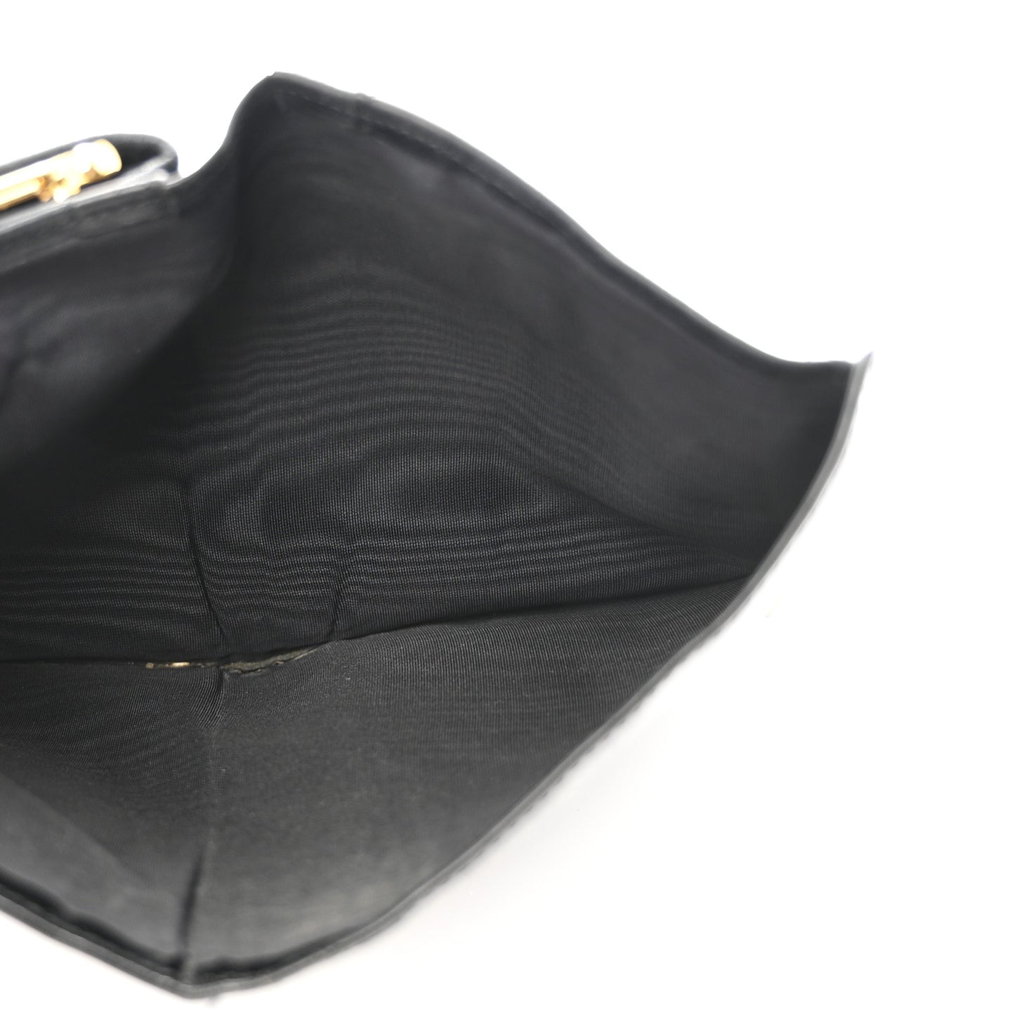 Patent Timeless CC Compact French Wallet Black