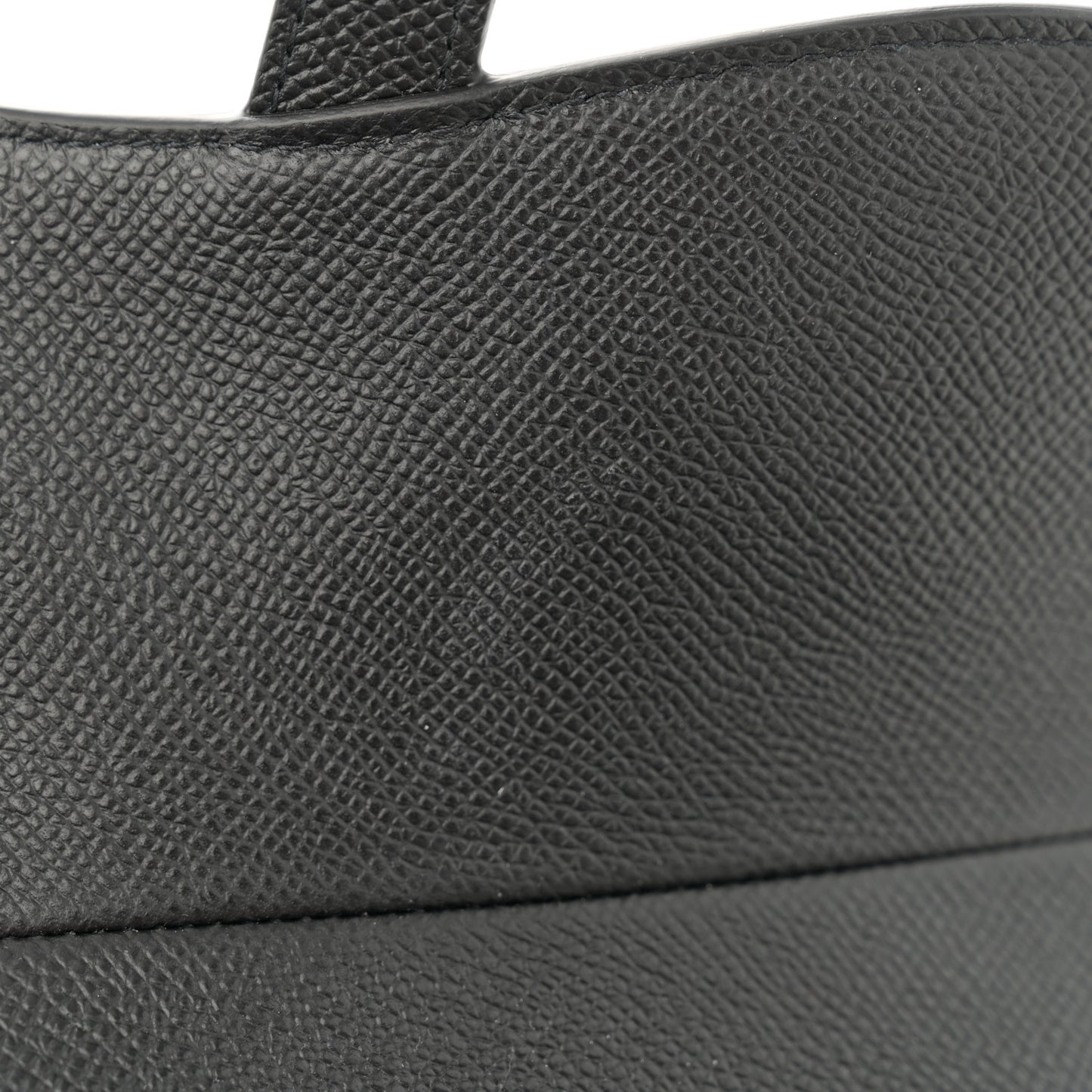 Grained Calfskin Saddle Bag Black