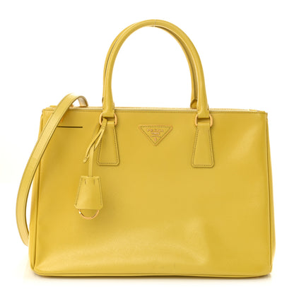 Prada Saffiano Vernice Medium Galleria Double Zip Tote Ananas 1 of 11