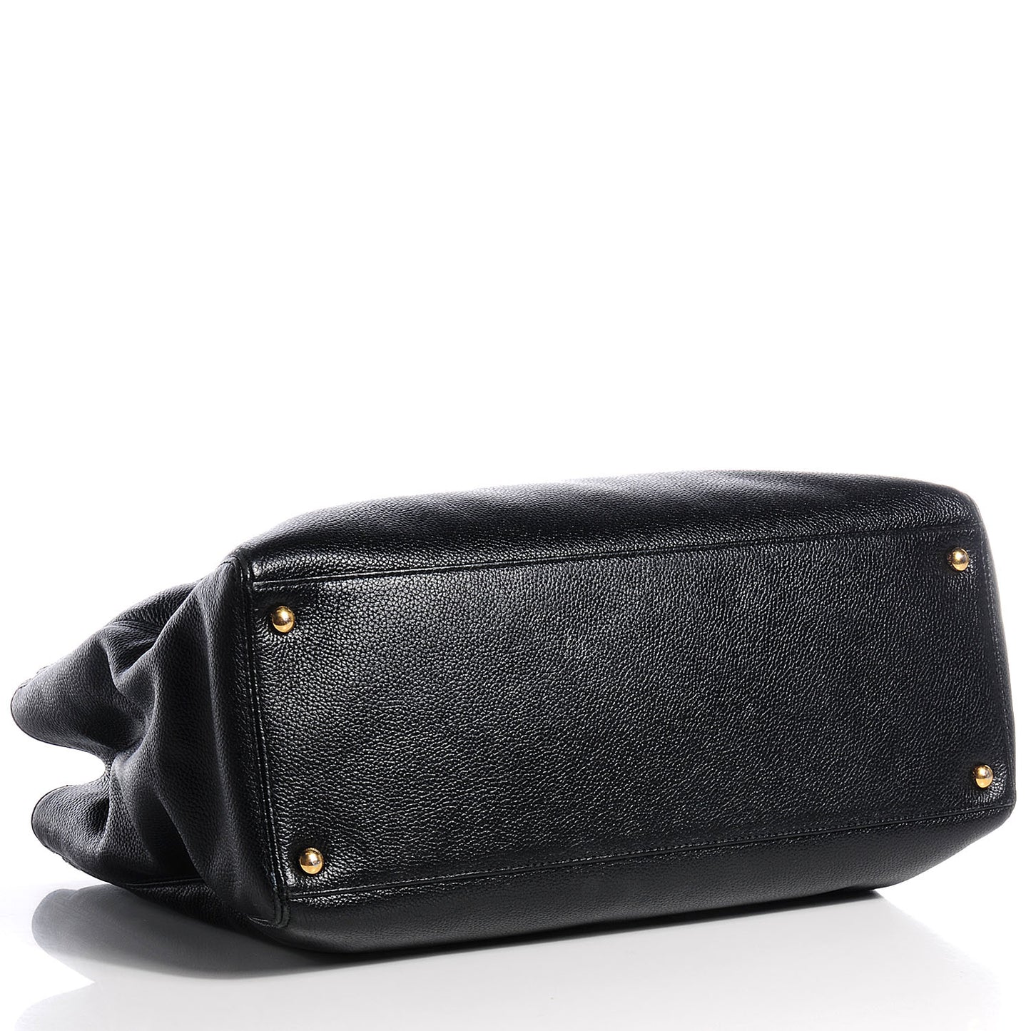 Calfskin Cerf Shopper Tote Black