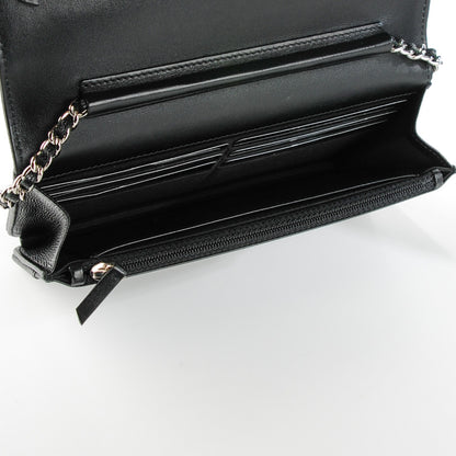 Chanel Caviar Sevruga Wallet On Chain WOC Black 6 of 8