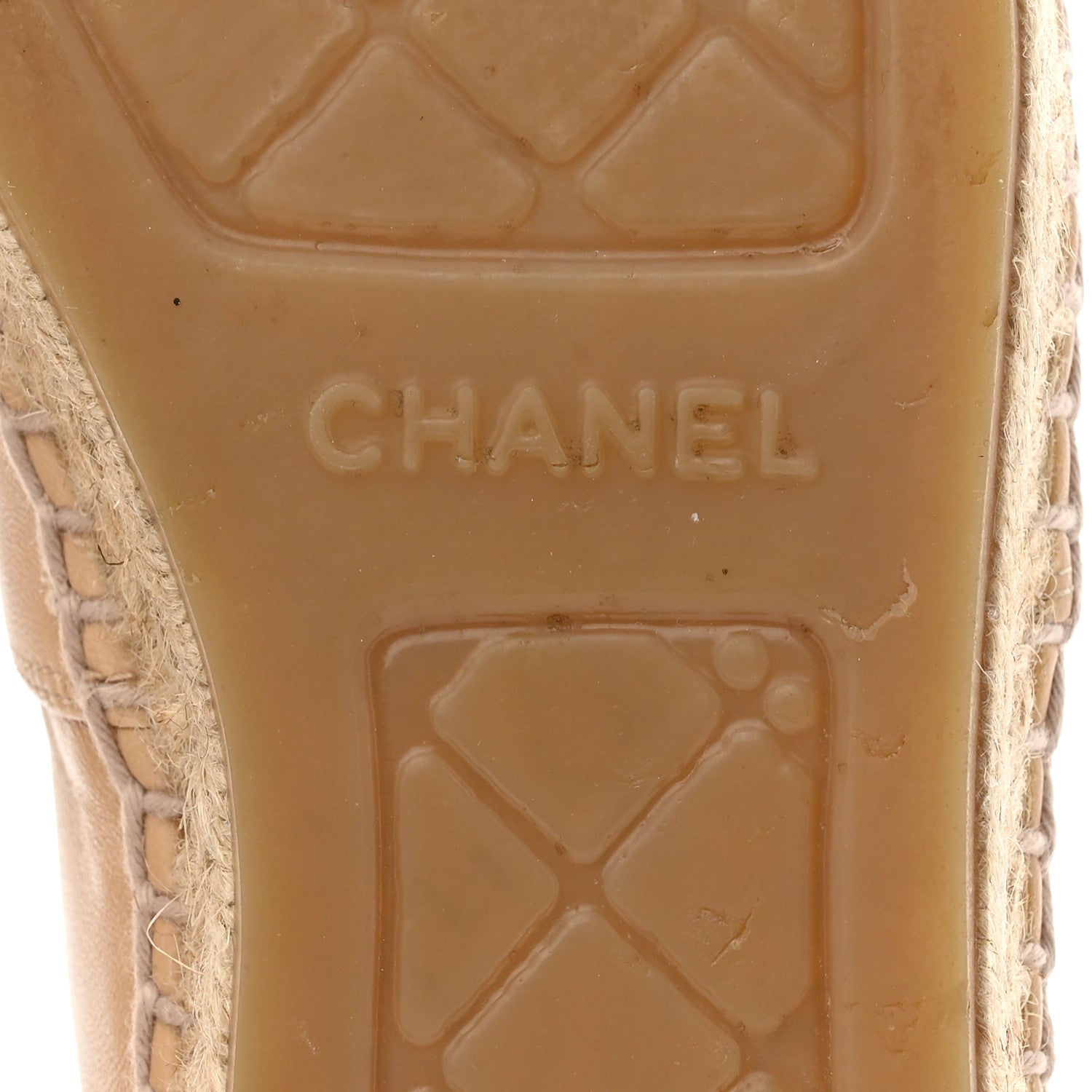 Chanel Lambskin CC Espadrilles 38 Beige Black 8 of 9