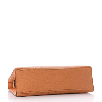 Hermes Ostrich Kelly Pochette Abricot 3 of 9