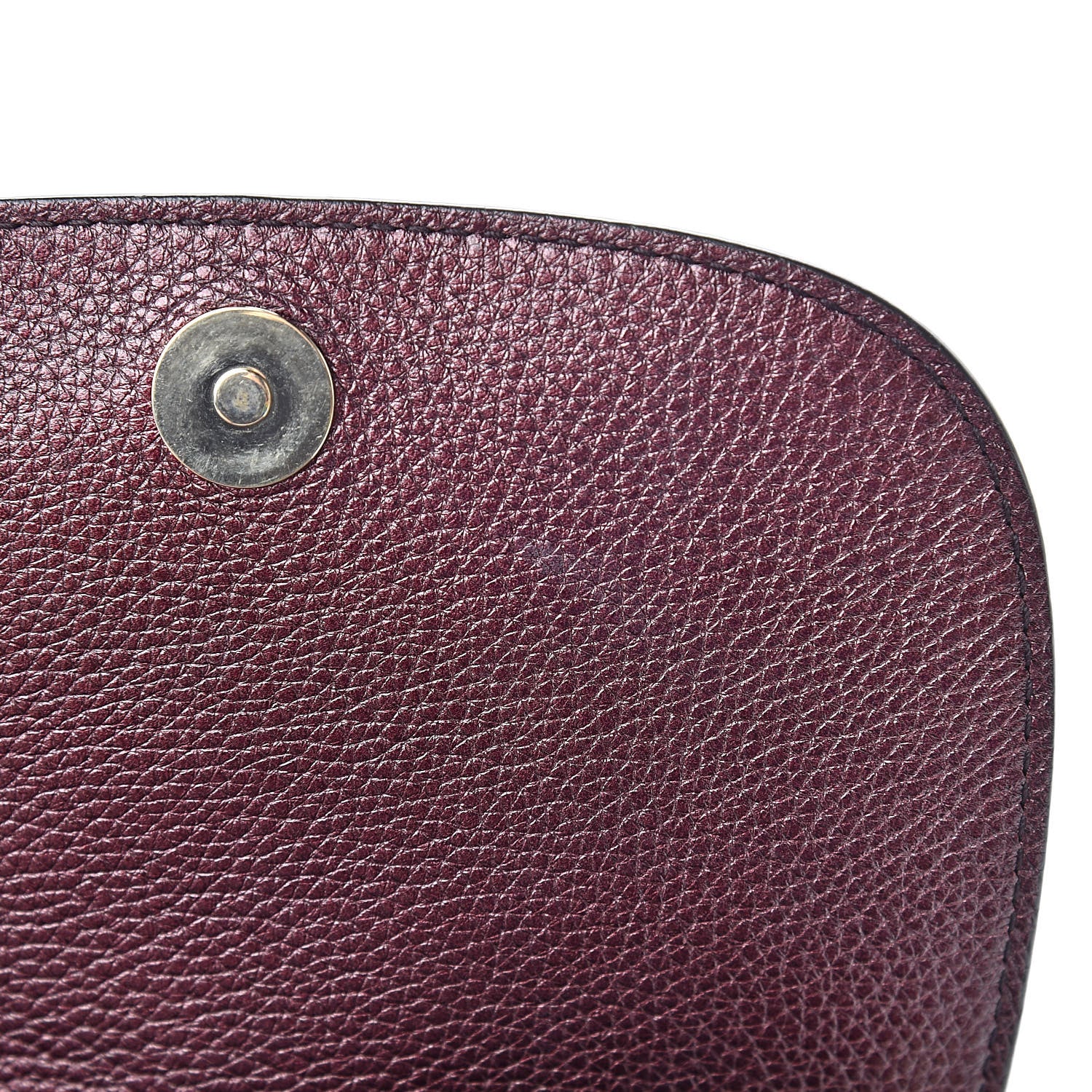 Gucci Metallic Pebbled Calfskin Small Soho Flap Crossbody Burgundy 14 of 14