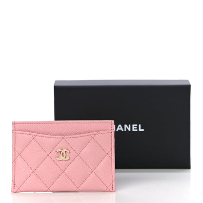 Chanel Caviar Quilted Card Holder Pink 12 of 12