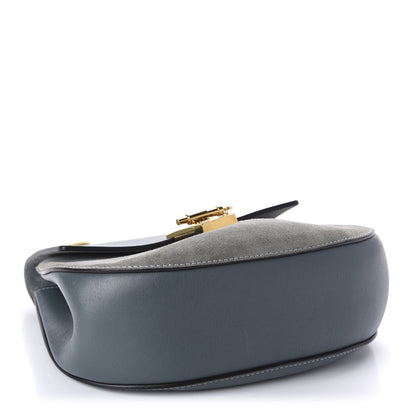 Chloe Suede Smooth Calfskin Drew Shoulder Bag Cloudy Blue 4 of 10