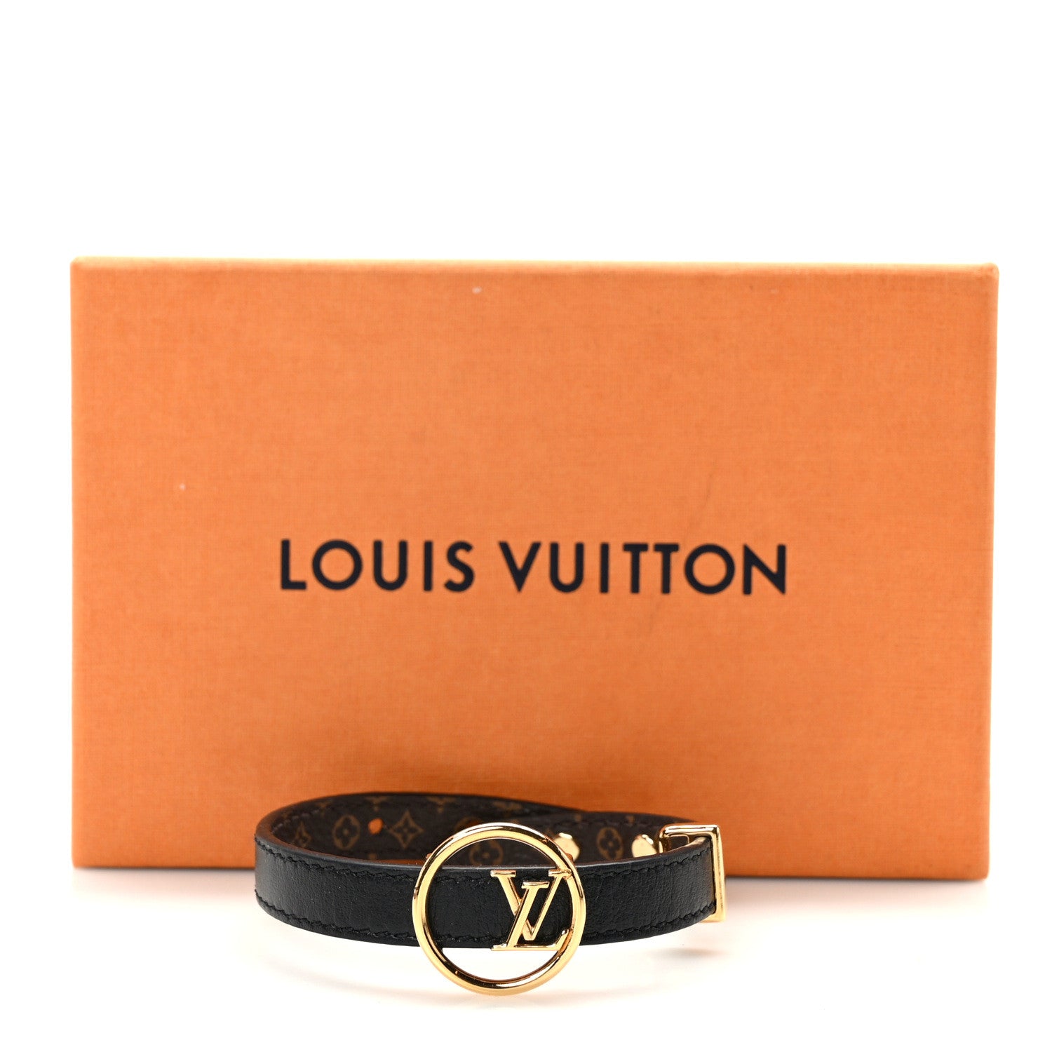Louis Vuitton Monogram Calfskin LV Eclipse Reversible Bracelet 17 Black 5 of 5