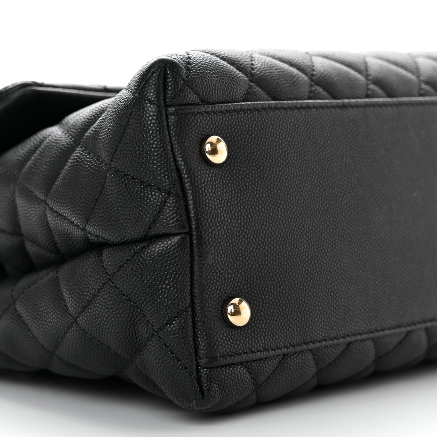 Chanel Caviar Quilted Medium Coco Handle Flap Black 9 of 11