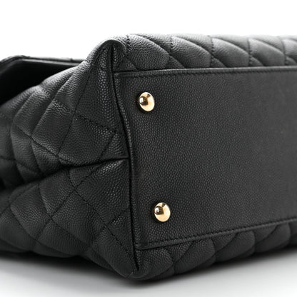 Chanel Caviar Quilted Medium Coco Handle Flap Black 9 of 11