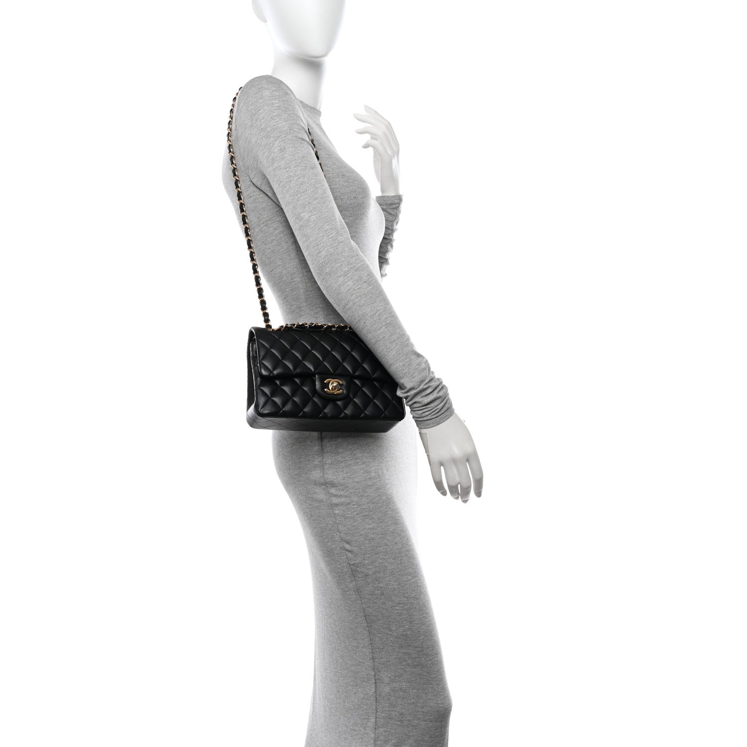 Chanel Lambskin Quilted Small Double Flap Black 2 of 10