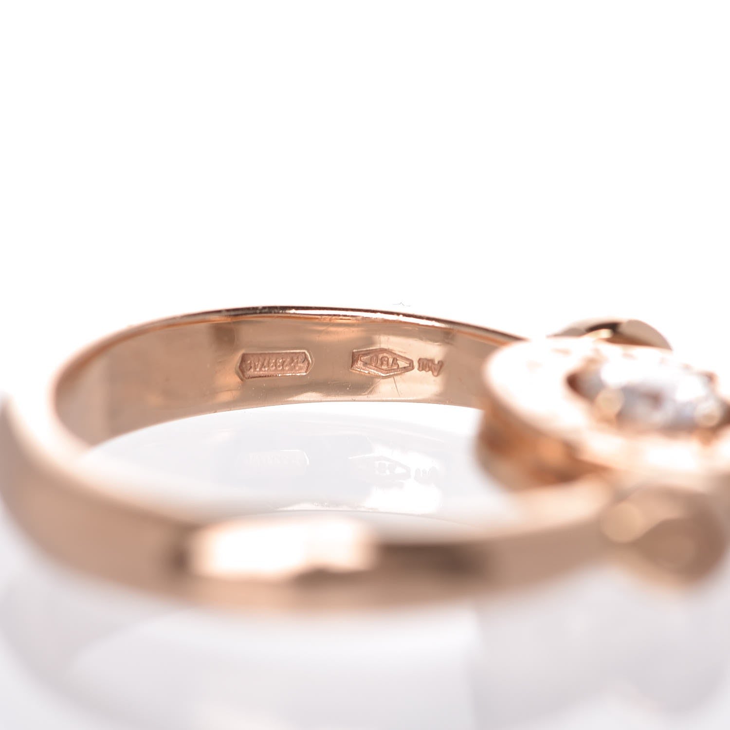 Bulgari 18K Rose Gold Diamond Bvlgari Bvlgari Ring 52 6 7 of 8