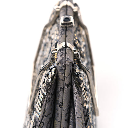 Judith Leiber Crystal Fabric Embroidered Evening Bag Grey 13 of 14