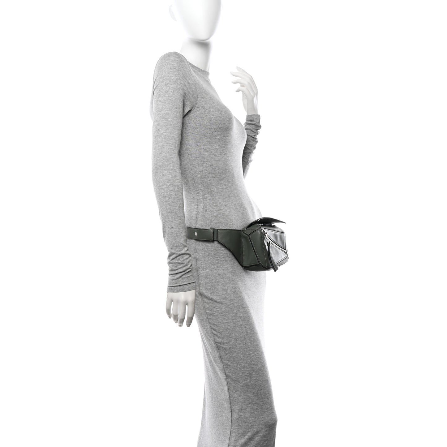 Calfskin Mini Puzzle Bumbag Dark Sage