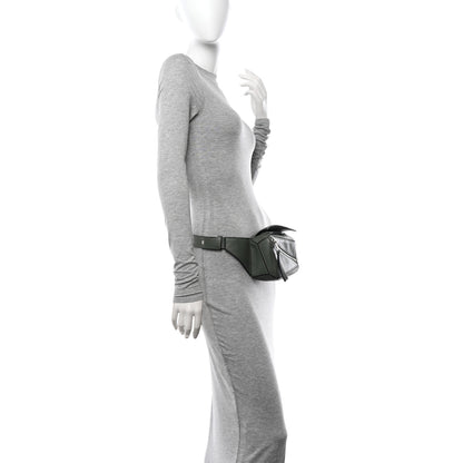 Loewe Calfskin Mini Puzzle Bumbag Dark Sage 2 of 11