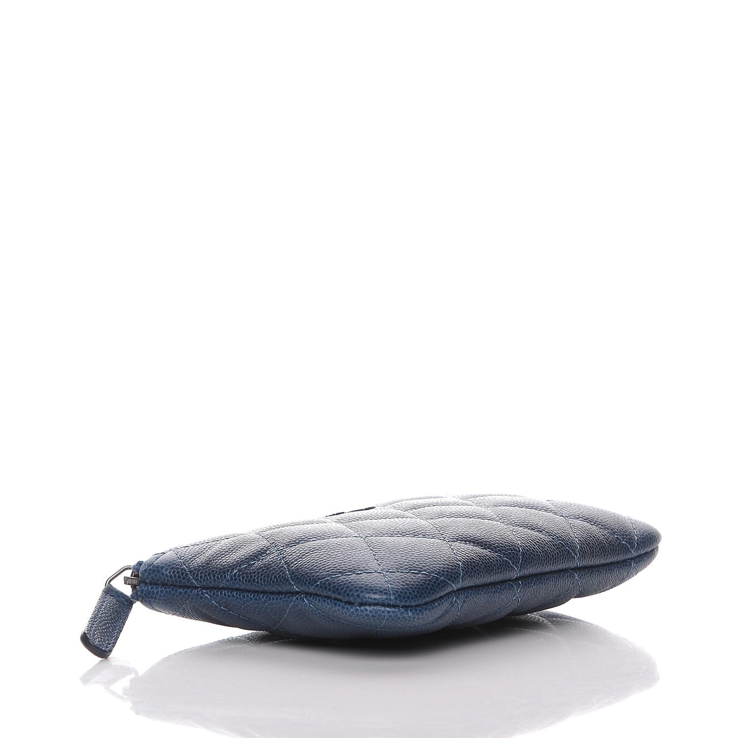 Caviar Quilted Small Cosmetic Case Navy