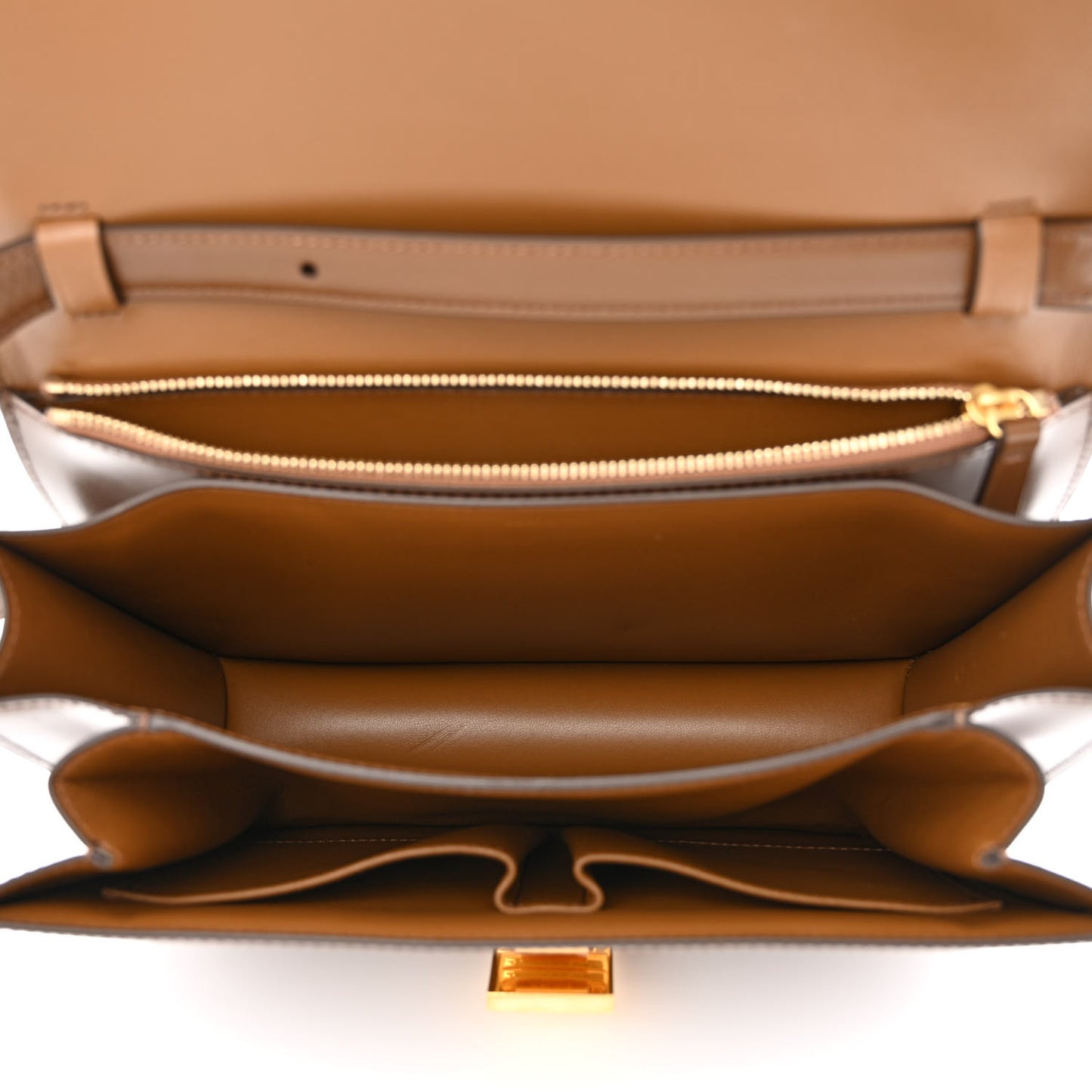 Box Calfskin Medium Classic Box Flap Bag Camel