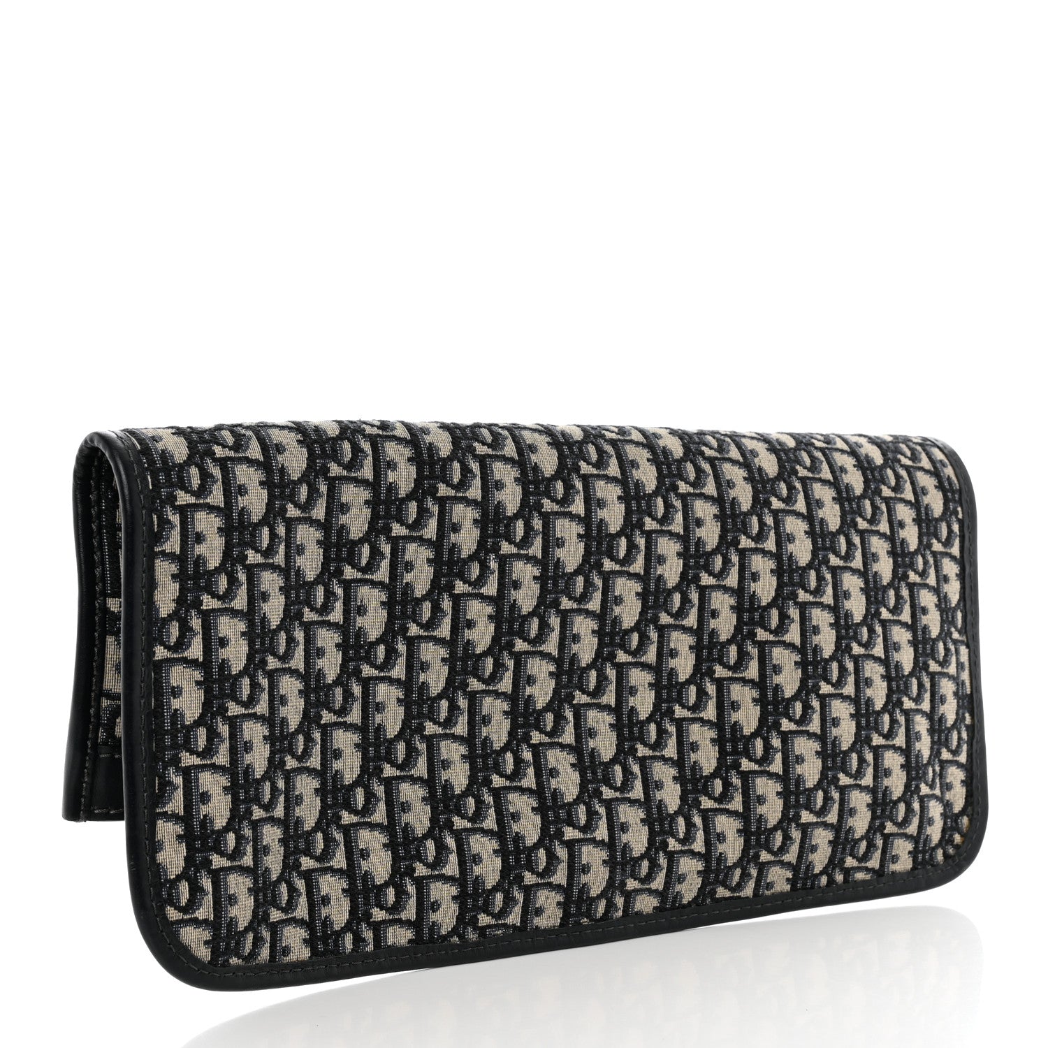 Christian Dior Oblique Fold Over Clutch Blue 3 of 7