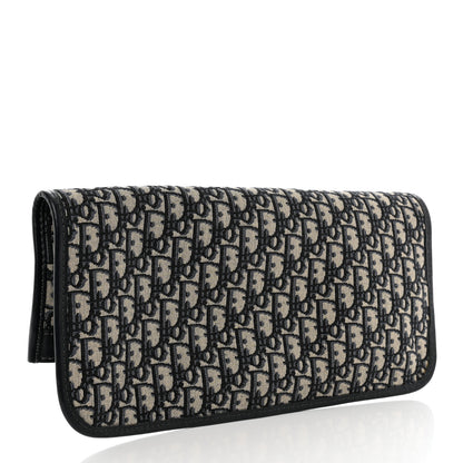Christian Dior Oblique Fold Over Clutch Blue 3 of 7